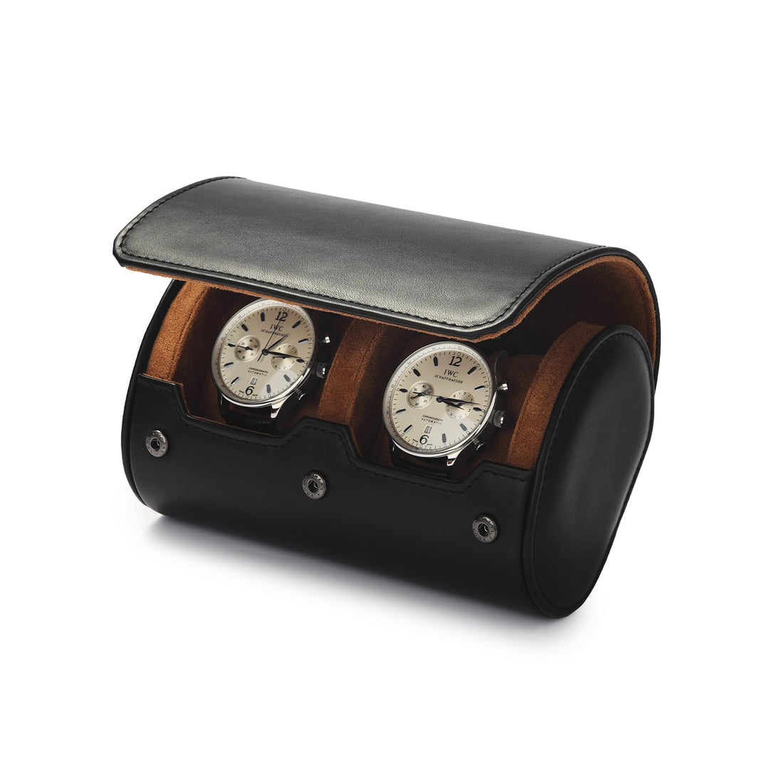 Oirlv Luxus Pu Leder 2 Schlitze Uhrenrolle Reiseetui Aufbewahrungsetui Für Geschenkbox Weihnachten J