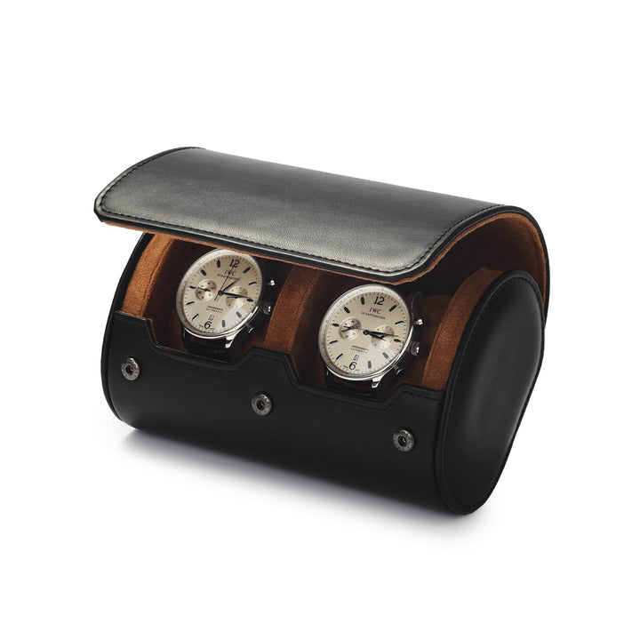 Oirlv Luxus Pu Leder 2 Schlitze Uhrenrolle Reiseetui Aufbewahrungsetui Für Geschenkbox Weihnachten J
