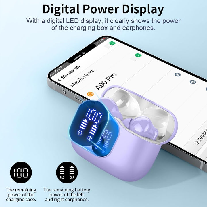 Wireless Earbuds, Bluetooth 5.4 Kopfhörer In Ear mit 4 ENC Noise Cancelling Mikrofon, Bluetooth Earb