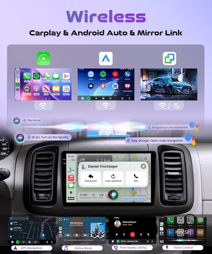 Rimoody 4G+128G Android Autoradio für Renault Trafic 2001-2010/Opel Vivaro 2006-2010/Nissan Primasta