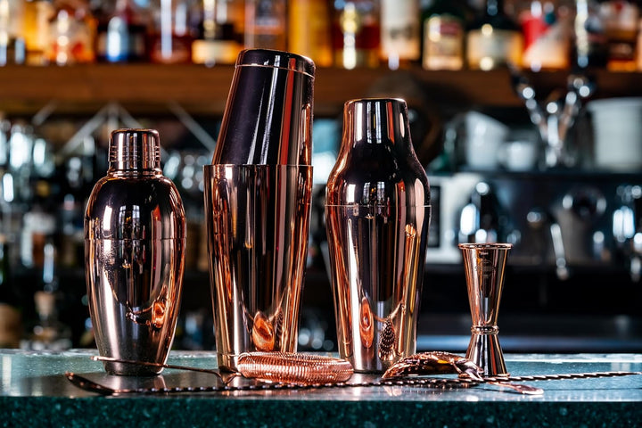 Speakeasy Collection, Barsieb Kupfer, poliertes Cocktail-Sieb aus Edelstahl 304 mit wackelndem Rand,
