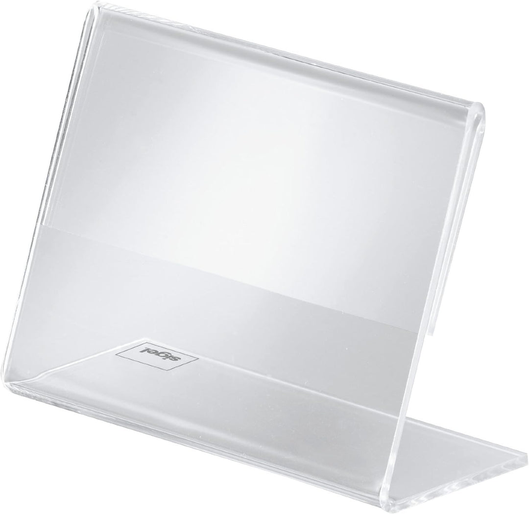 SIGEL PA107 Preisaufsteller für 90x60 mm, 10 Stück, Acryl 2 mm 90 x 60 mm, 90 x 60 mm
