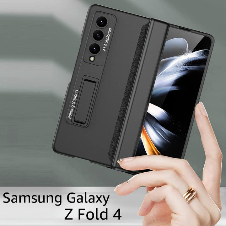 SOUTEM Hülle für Samsung Galaxy Z Fold 4 Magnetscharnier-Schutzhülle mit 4 Einstellbaren Standmodi,
