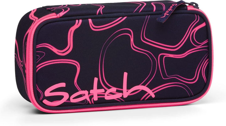 Satch Schlamperbox extra gross inkl. Trennfach Reissverschlussfach Stiftehalter Geodreieck Sichtfens
