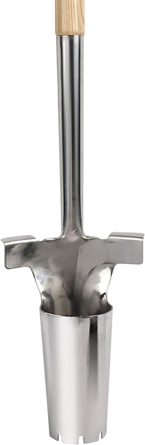 Kent & Stowe Langstiel Zwiebelpflanzer aus Eschenholz und Edelstahl gefertigt, 732622 Single, Single