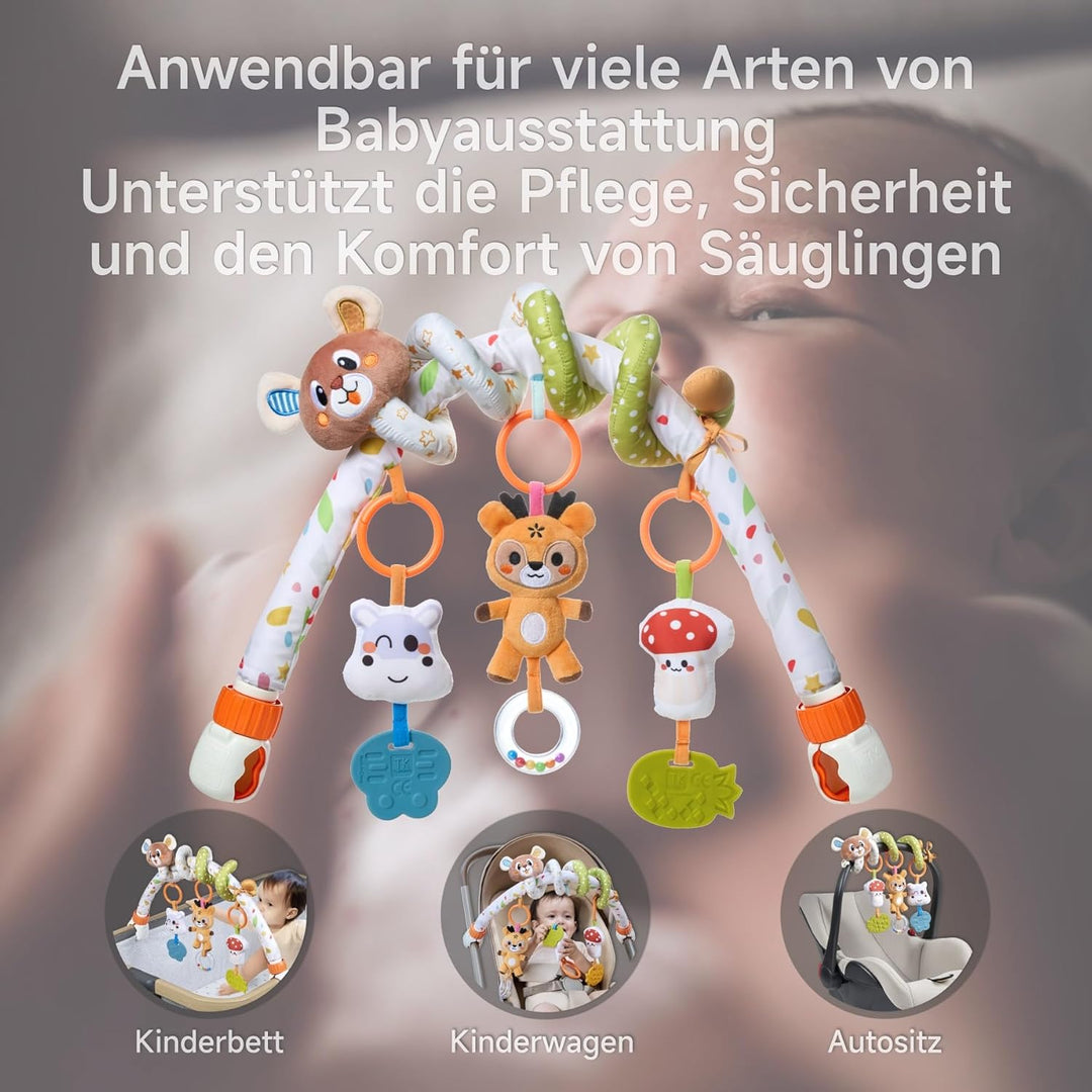 TUMAMA Babybogen Kinderwagen Mit Spirale Spielzeug Baby 0 3 6 9 12 Monate Babybogen Kinderbett Spiel