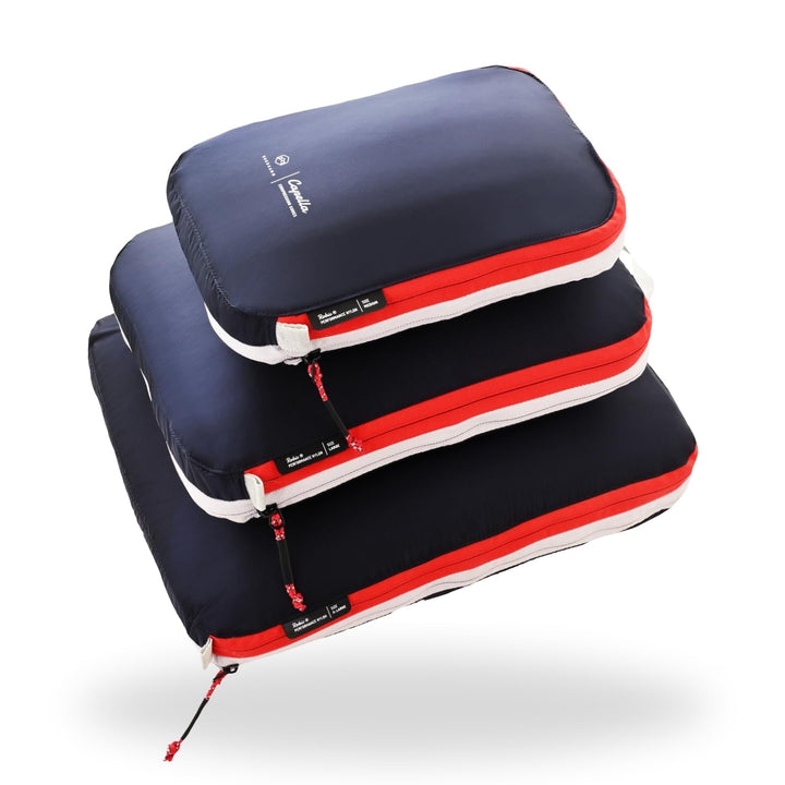 NORDKAMM® Profi-Packtaschen mit Kompression, Ultraleichtes Koffer-Organizer Set, Packing Cubes aus w