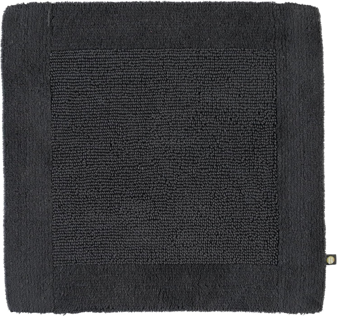 RHOMTUFT Prestige Badvorleger, 100% Baumwolle, 02 Zinn, 60 x 60 cm, WC-Vorleger ohne Passform 60 x 6