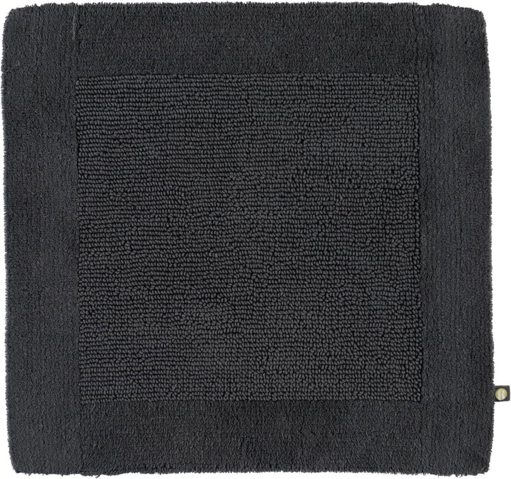 RHOMTUFT Prestige Badvorleger, 100% Baumwolle, 02 Zinn, 60 x 60 cm, WC-Vorleger ohne Passform 60 x 6