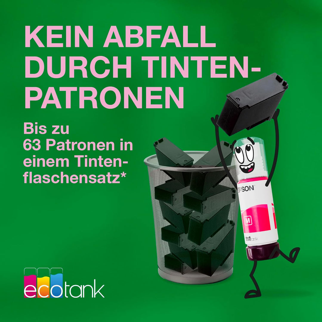 EcoTank ET-4856 A4-Multifunktions-Wi-Fi-Tintentankdrucker, mit einem im Lieferumfang enthaltenen Vor