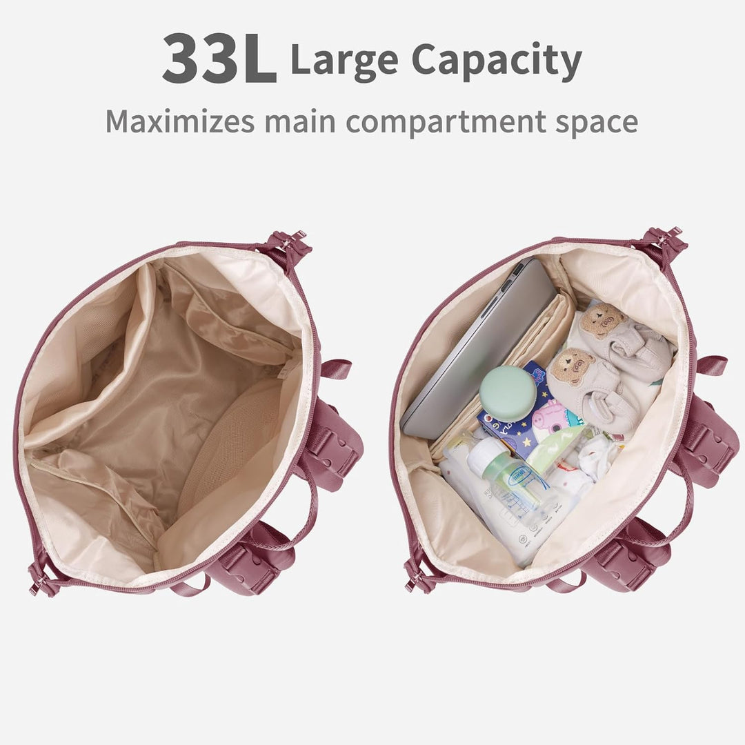 CEI-CEI Baby Wickeltasche/Rucksack mit Isolierter Flaschentasche, Wasserdichtes Neoprengewebe, Wicke