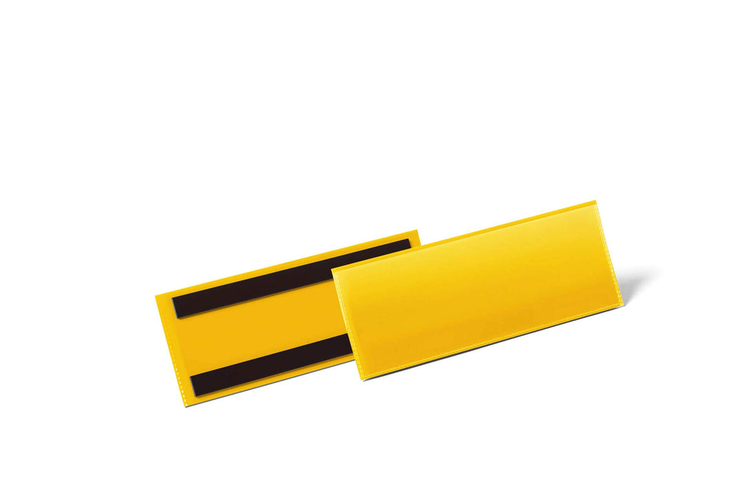 Durable Magnetische Etikettentasche, für Etiketten 1/2 A5 quer (210 x 74 mm), Packung à 50 Stück, Ge
