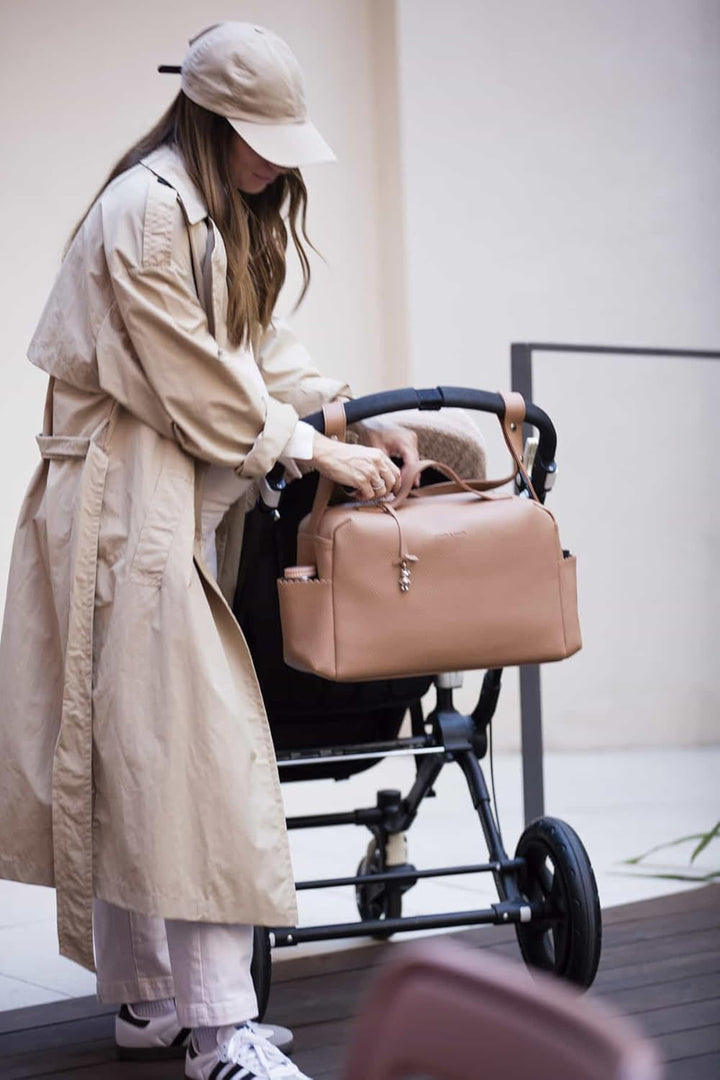 Icon Wickeltasche, Rosa oder Beige oder Grau oder Karamell, Zeitgenössisch