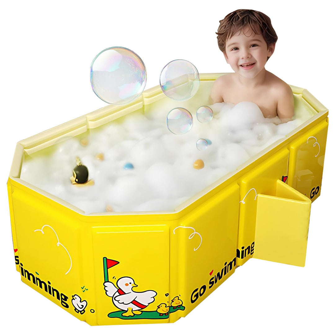 Babywanne, Faltbare Badewanne, Grosse Kleinkind Badewanne, Tragbare mit Ablassschraube von Kindern i