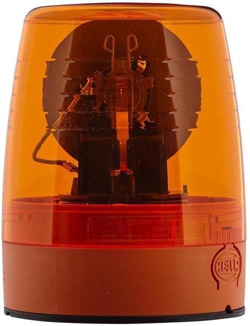 HELLA - Halogen-Rundumkennleuchte - KL JuniorPlus - 12V - gelb - Anbau/geschraubt - Stecker: Flachst