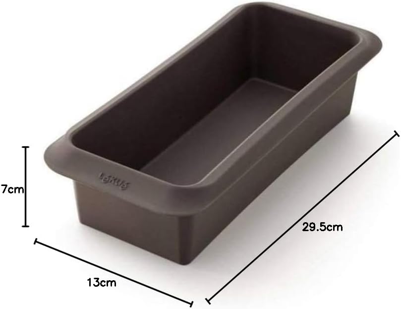 Lékué Kastenbackform, Silikon, braun, 25 cm, 18x18x8 cm