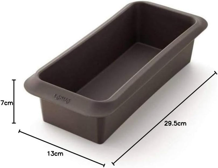 Lékué Kastenbackform, Silikon, braun, 25 cm, 18x18x8 cm