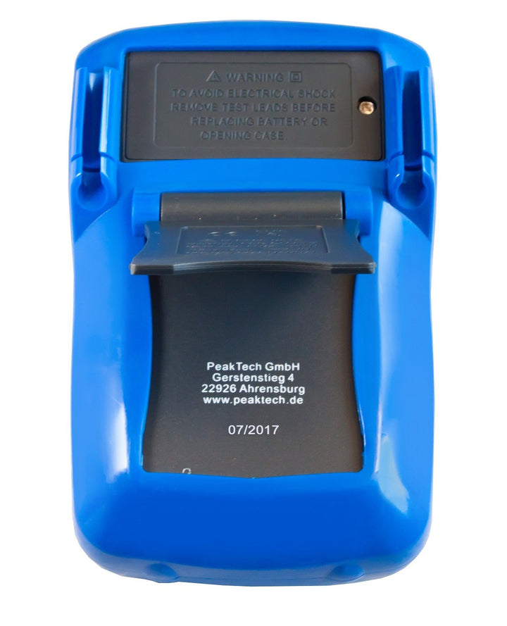 PeakTech Analog Amperemeter; Cat III 600V; Max. 10A AC/DC; 5mA/ 50mA/ 500mA/ 10A AC DC; analoges Ins