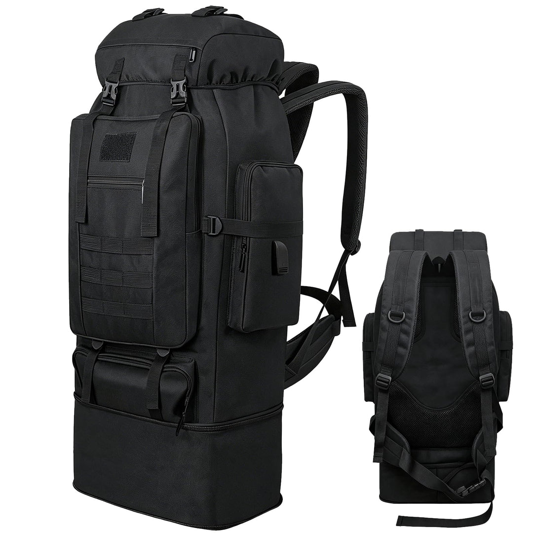 80L Camping-Wanderrucksack, 80 Liter Grosser Survival-Jagdrucksack Herren, wasserdichter taktischer