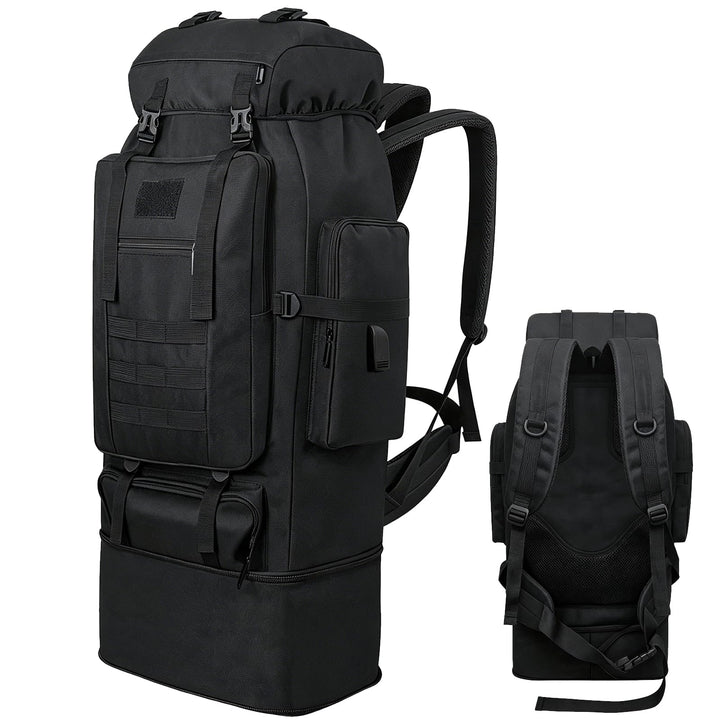80L Camping-Wanderrucksack, 80 Liter Grosser Survival-Jagdrucksack Herren, wasserdichter taktischer
