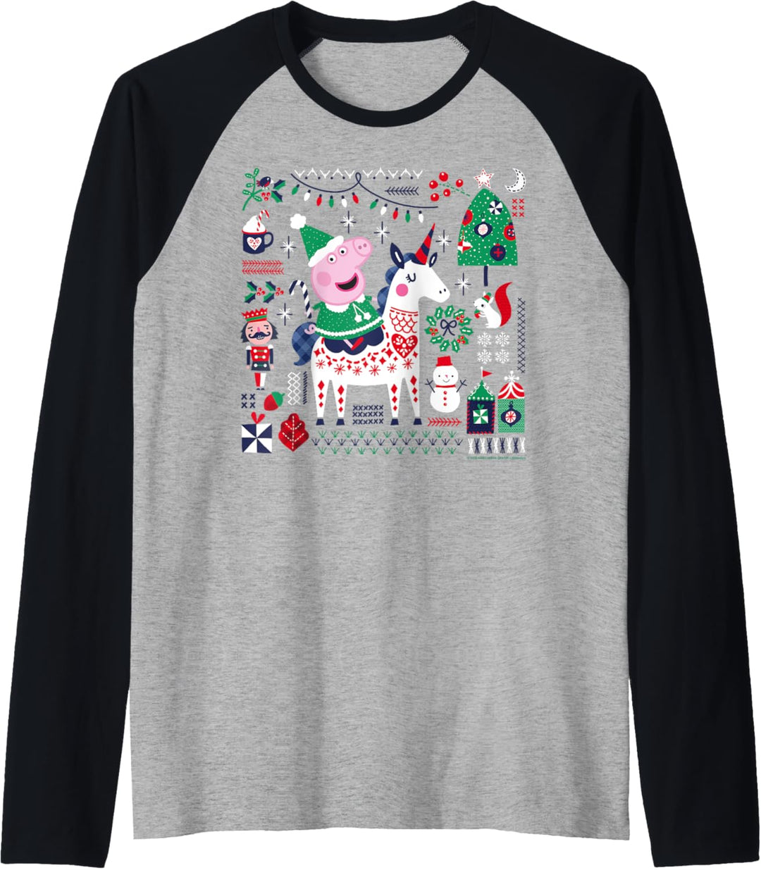 Peppa Pig Christmas Horse Raglan