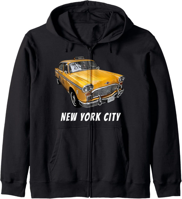 New York City Manhattan Checker Taxi Cab for Big Apple Fans Kapuzenjacke