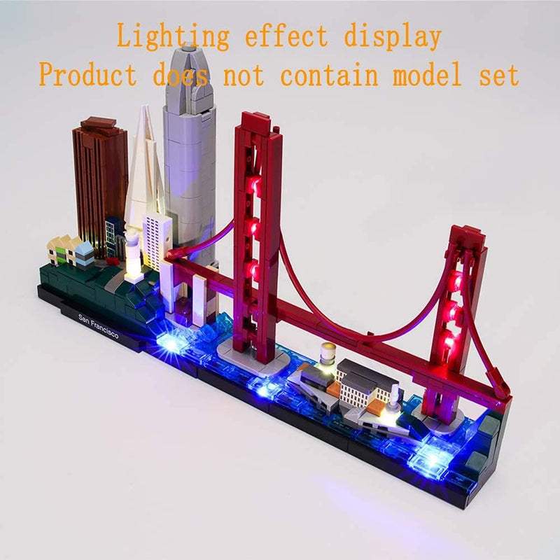 GEAMENT Verbesserte Version LED-Licht-Set für Architecture Skyline Collection San Francisco Golden G