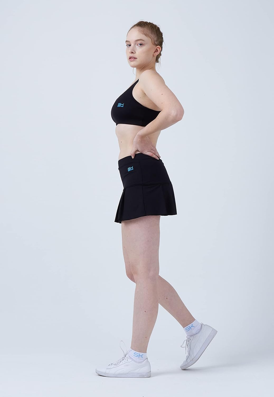 Sportkind Mädchen &amp; Damen Tennis, Hockey, Golf Faltenrock mit Innenhose, atmungsaktiver Skort, UV-Sc