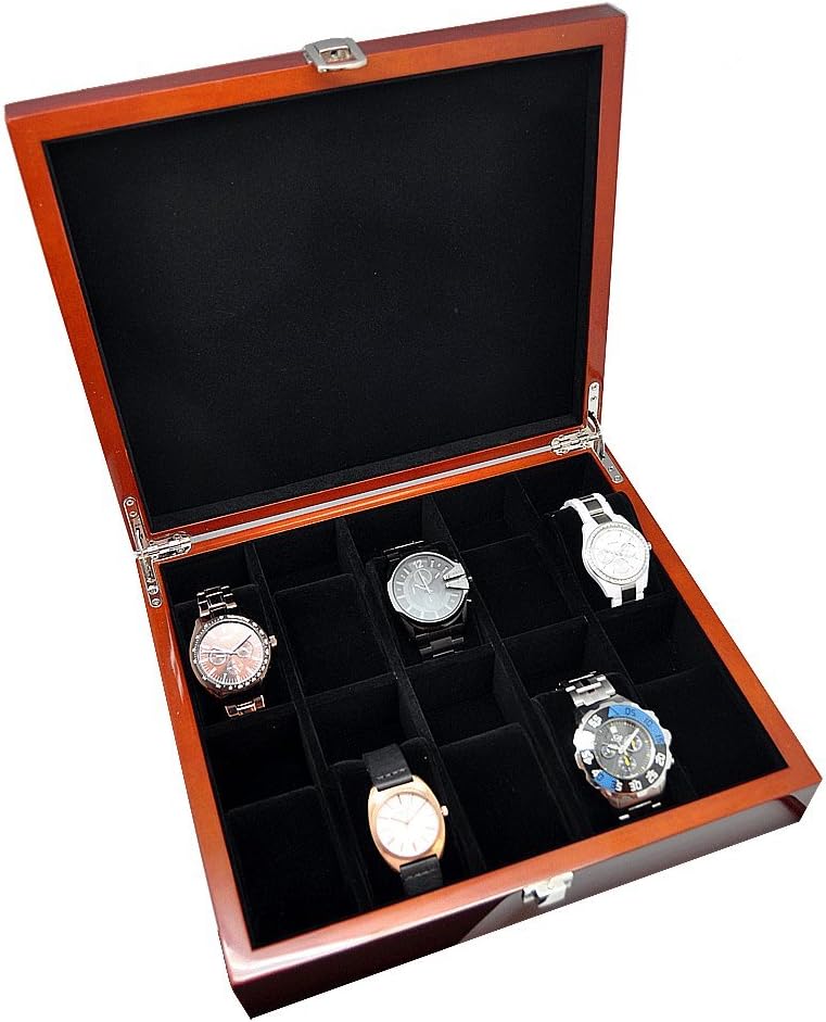 Aufbewahrungsbox 10 Uhren Uhrenbox 8-fach lackiert Palisander 10221
