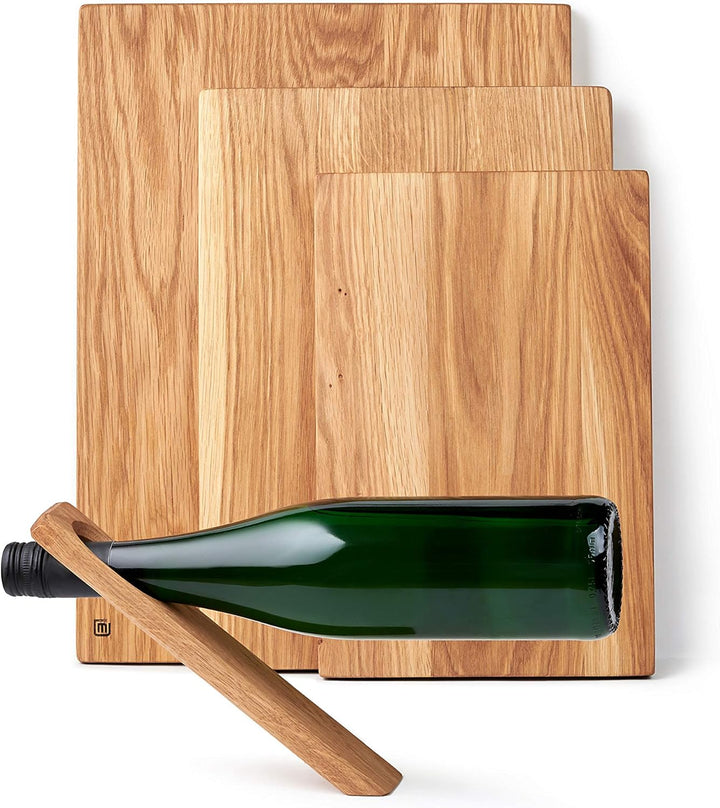 Edeldings XXL Massivholz Schneidebrett aus Eiche | Gross 40 х 30 | Küchenbrett Holz aus Europa | Ant