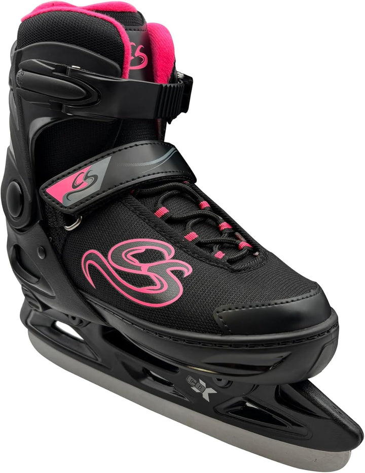 Cox Swain verstellbare Schlittschuhe Crystal, Eislaufschuhe für Kinder, Jugendliche und Erwachsene b