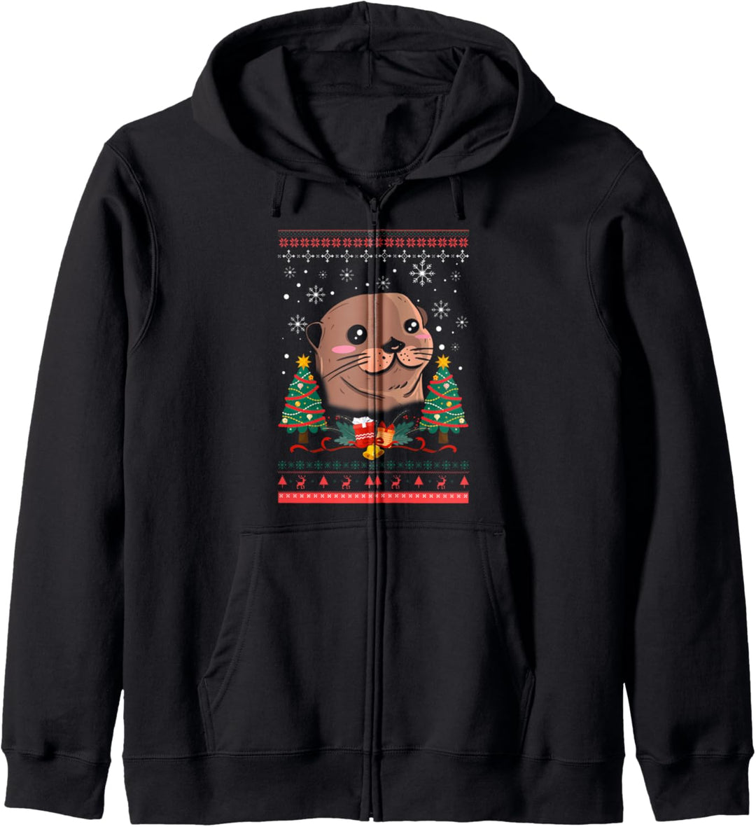 Ugly Christmas Otter Geschenk als Kostüm Weihnachten Xmas Kapuzenjacke