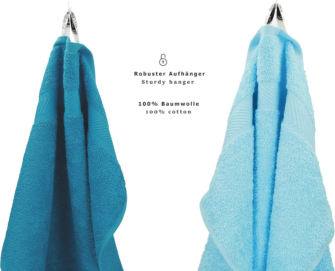 Betz Palermo Handtuch-Set – 6er Handtücher-Set - 2X Liegetücher - 4X Handtücher - 50x100 cm - Petrol