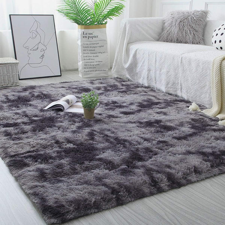 Tinyboy-hbq Teppich Wohnzimmer Schlafzimmer Rund Modern Design Shocky Lange Borsten Runde Innen ruts