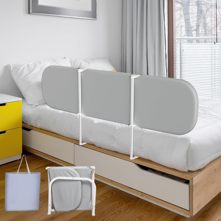 Bettgitter, Rausfallschutz Bett mit 150 cm, Rausfallschutz für Kinderbetten, Höhenverstellbares Kind