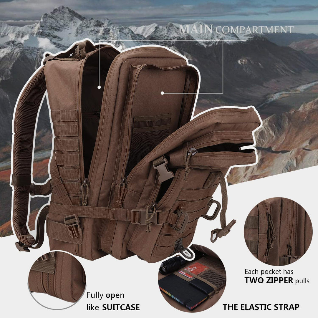 Hannibal Tactical Militär Taktischer Rucksack Cooper Rucksack Armee Assault Pack 3 Tage Bug Out Go B