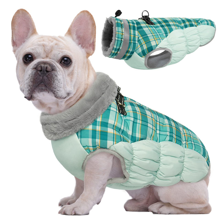 Kuoser Warme Hundejacke, Reflektierende Hundemantel, Winddichte Hundemantel für Kleine Hunde,Moden H