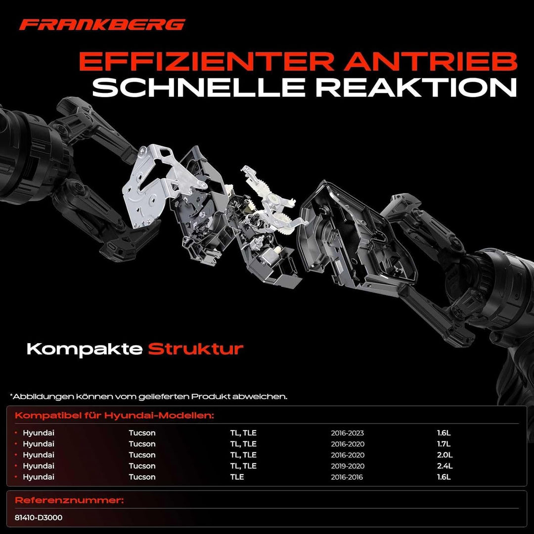 Frankberg Türschloss Stellmotor Hinten Links 5-Polig Kompatibel mit Tucson TL TLE 2016-2020 Tucson T