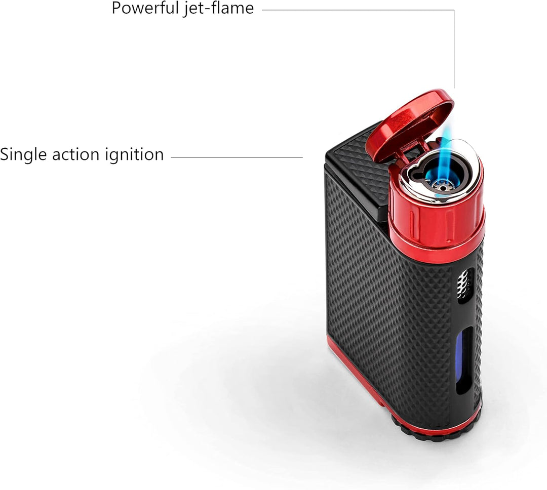 Colibri Evo Sturmfeuerzeug Mit Jet Flamme | Zigarren Und Zigaretten Feuerzeug | Windbeständig | Funk
