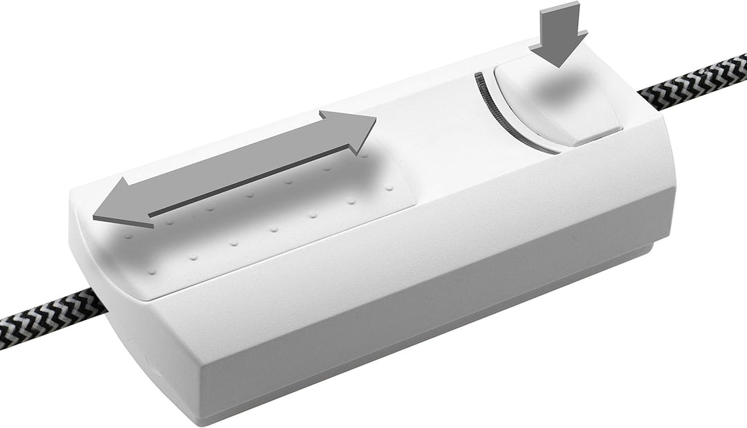 EHMANN 2660x0700 Schnurdimmer T26.07 weiss, Phasenanschnitt, 230V, 50Hz, Leistung: LED 3-35 W, 7-110