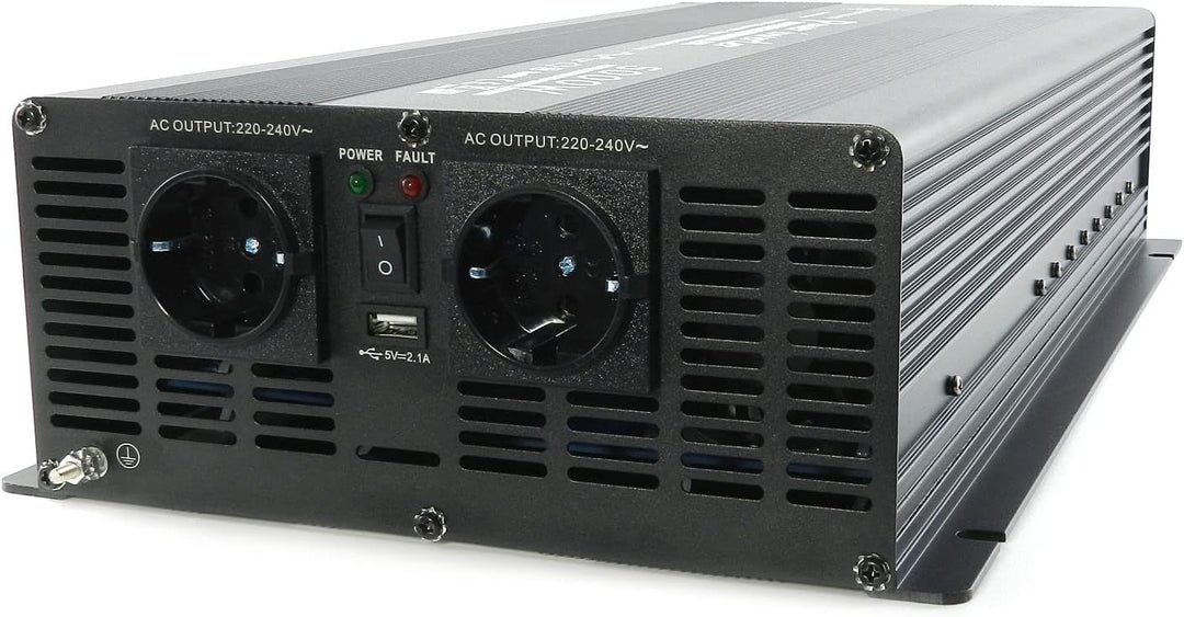 SOLARTRONICS Spannungswandler NM5000 12V 5000 Watt SCHWARZ - 10000 Watt Spitzenleistung - Wechselric