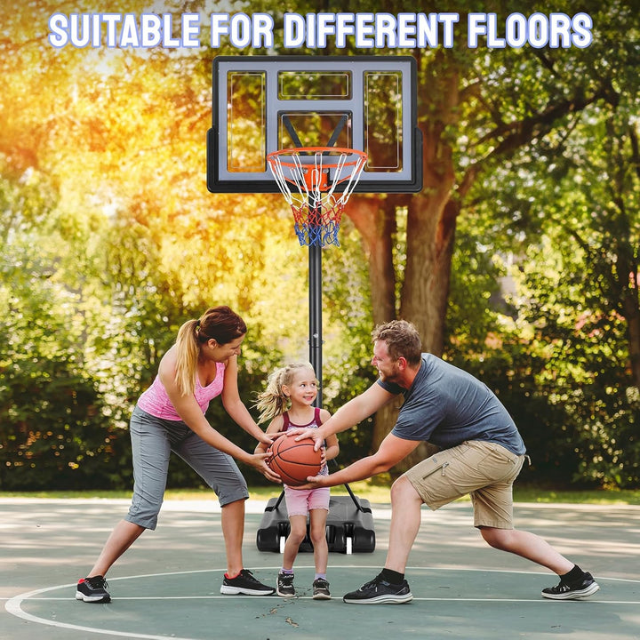 Basketballkorb, Transportable Basketballständer für Kinder, Höhenverstellbar, Tragbarer Basketballan