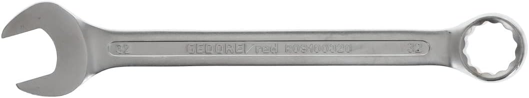 GEDORE red Ring-Maulschlüssel, SW 32 mm, Matt-satinierte Oberfläche, Chrom-Vanadium-Stahl, Silber, 3