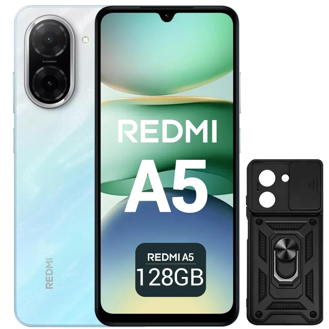 XIAOMI Redmi A5 Smartphone 6,88" 120Hz Display, 128GB+4GB, 32MP AI-Kamera, 5200 mAh Akku, Seiten-Fin