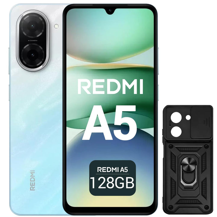 XIAOMI Redmi A5 Smartphone 6,88" 120Hz Display, 128GB+4GB, 32MP AI-Kamera, 5200 mAh Akku, Seiten-Fin