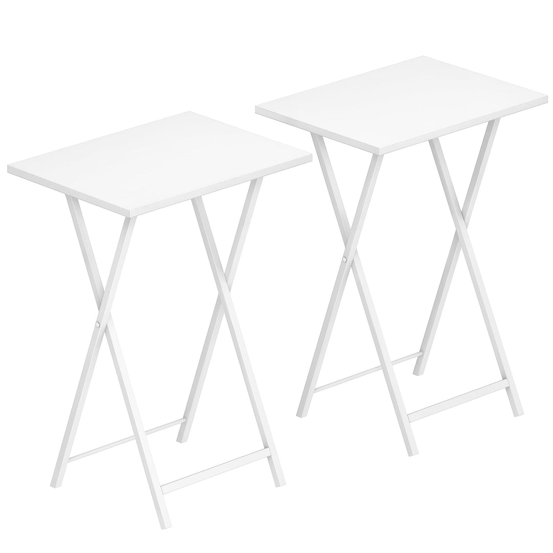 HOOBRO Beistelltische Klappbar, Kleiner tabletttisch, TV Tray 2er Set, klapptisch Snack Tisch Indust
