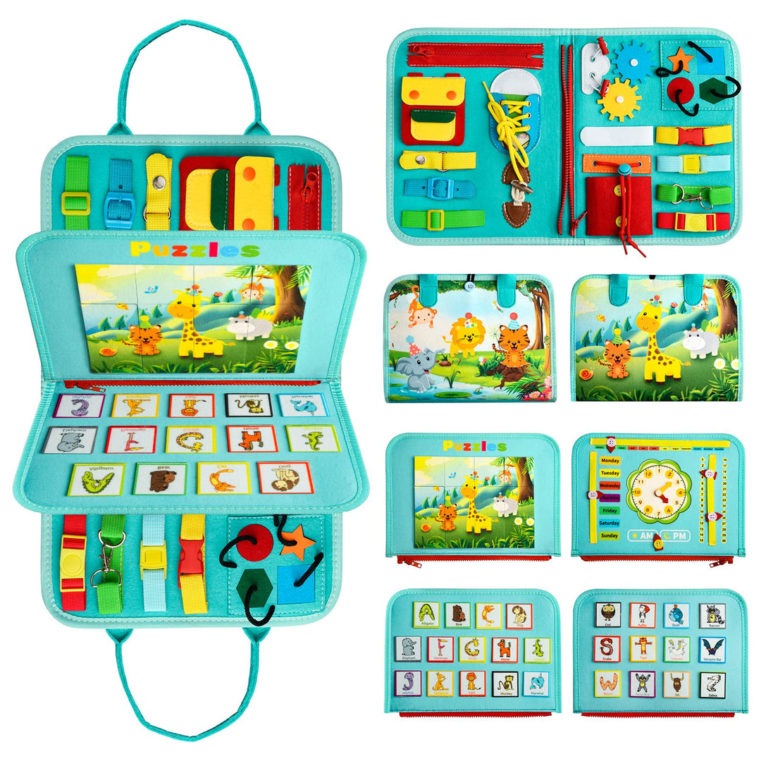 Achiyway Busy Board für Kinder - Activity Board Montessori Spielzeug ab 1 2 3 4 5 Jahre, Motorik Ler