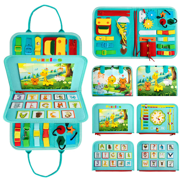 Achiyway Busy Board für Kinder - Activity Board Montessori Spielzeug ab 1 2 3 4 5 Jahre, Motorik Ler