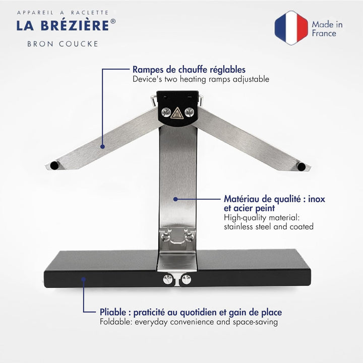 Louis Tellier - Raclettegerät Brézière® Signature Basalt - Angepasste Grösse für 1/4 oder 1/6 Laib -