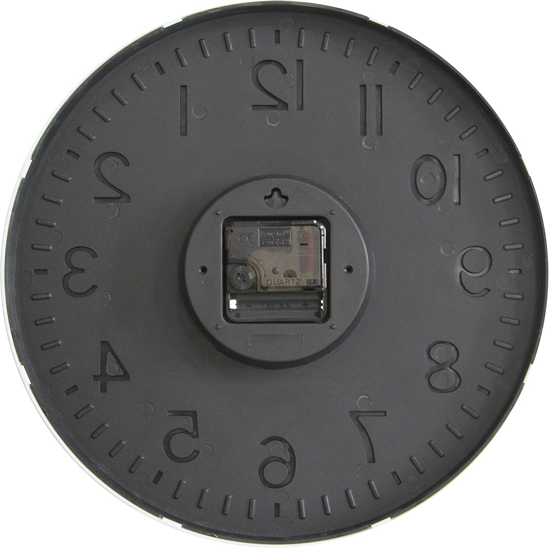 HZDHCLH 30cm Lautlos Wanduhr Schleichende Sekunde mit Arabisch Ziffer ohne Ticken für Dekoration Woh